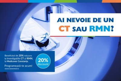 20% reducere la investigațiile CT și RMN